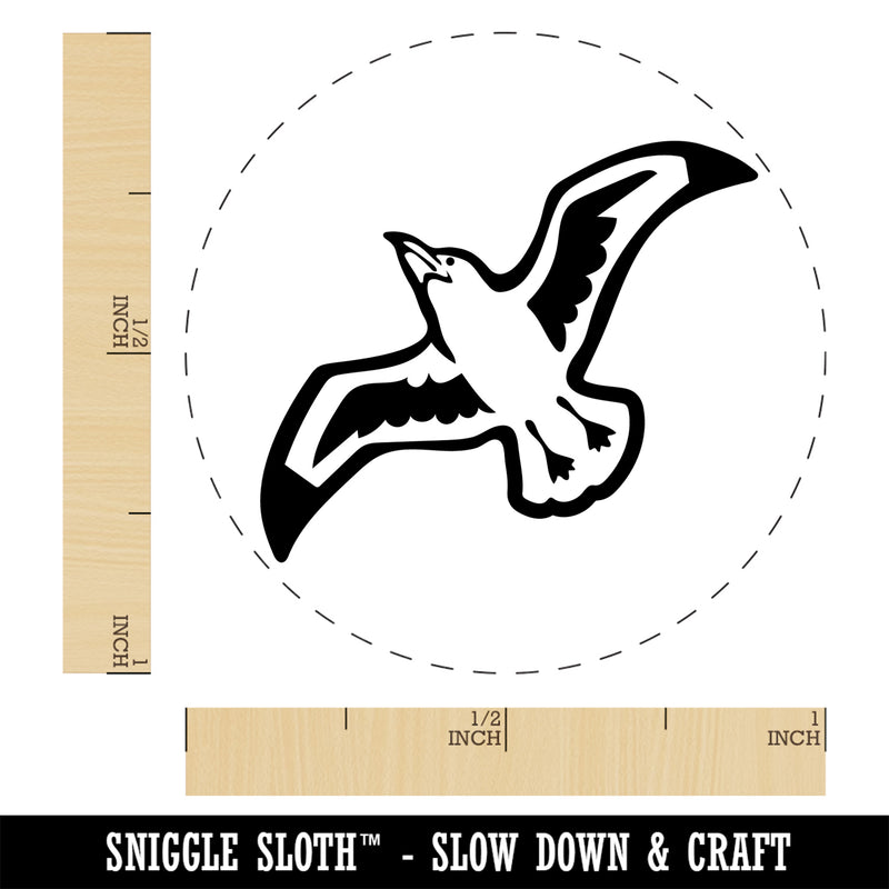 Seagull In Flight Marine Bird Self-Inking Rubber Stamp Ink Stamper for Stamping Crafting Planners