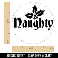 Naughty with Holly Christmas Krampus Self-Inking Rubber Stamp Ink Stamper for Stamping Crafting Planners