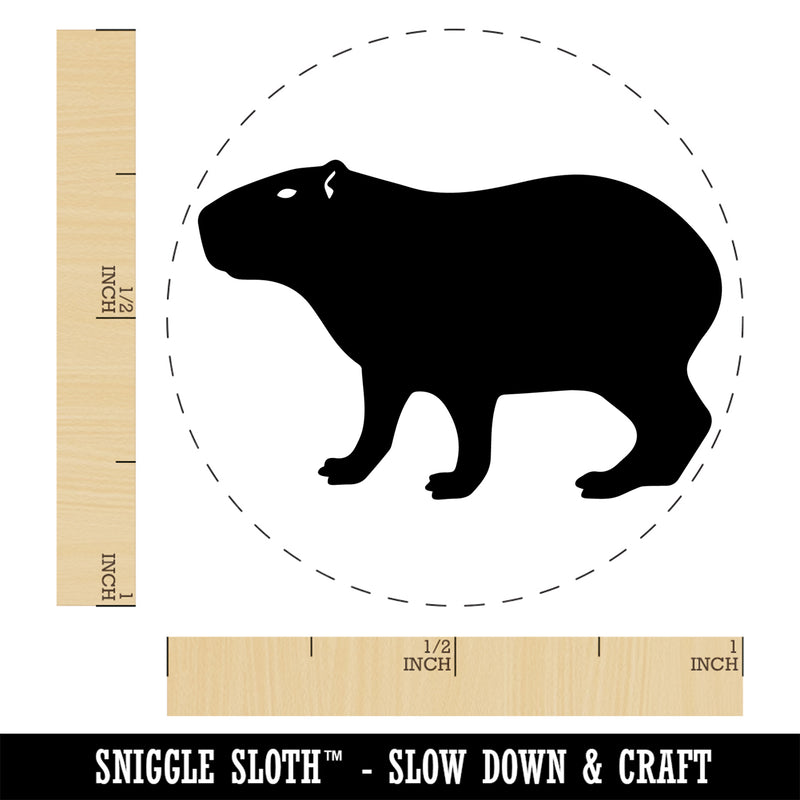 Capybara Standing Silhouette Self-Inking Rubber Stamp Ink Stamper for Stamping Crafting Planners