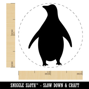 Chill Penguin Silhouette Self-Inking Rubber Stamp Ink Stamper for Stamping Crafting Planners