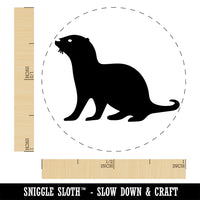 Sea Otter Silhouette Self-Inking Rubber Stamp Ink Stamper for Stamping Crafting Planners