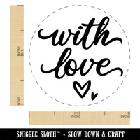 With Love Hearts Self-Inking Rubber Stamp Ink Stamper for Stamping Crafting Planners
