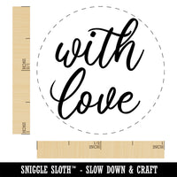 With Love Script Self-Inking Rubber Stamp Ink Stamper for Stamping Crafting Planners