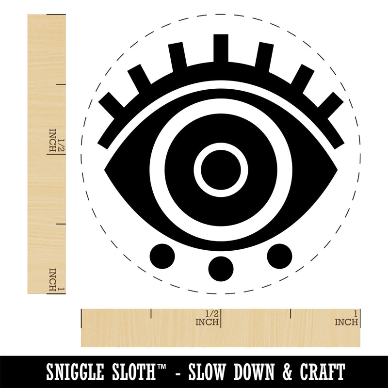 Large Iris Evil Eye Nazar Charm Self-Inking Rubber Stamp Ink Stamper for Stamping Crafting Planners