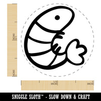 Sea Shrimp Self-Inking Rubber Stamp Ink Stamper for Stamping Crafting Planners