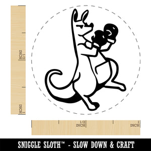 Aggressive Kangaroo Boxing Gloves Self-Inking Rubber Stamp Ink Stamper for Stamping Crafting Planners