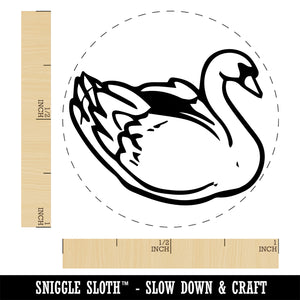 Elegant Swan Bird Self-Inking Rubber Stamp Ink Stamper for Stamping Crafting Planners