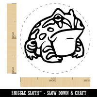 Horned Pacman Frog Amphibian Self-Inking Rubber Stamp Ink Stamper for Stamping Crafting Planners
