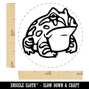 Horned Pacman Frog Amphibian Self-Inking Rubber Stamp Ink Stamper for Stamping Crafting Planners