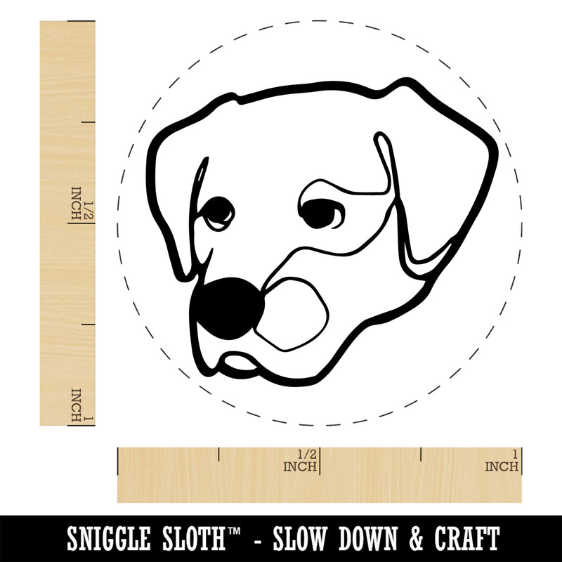 Labrador Dog Artsy Contour Line Self-Inking Rubber Stamp Ink Stamper for Stamping Crafting Planners