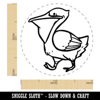 Pelican Bird Walking Self-Inking Rubber Stamp Ink Stamper for Stamping Crafting Planners