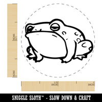 Sleepy Lazy Frog Toad Self-Inking Rubber Stamp Ink Stamper for Stamping Crafting Planners