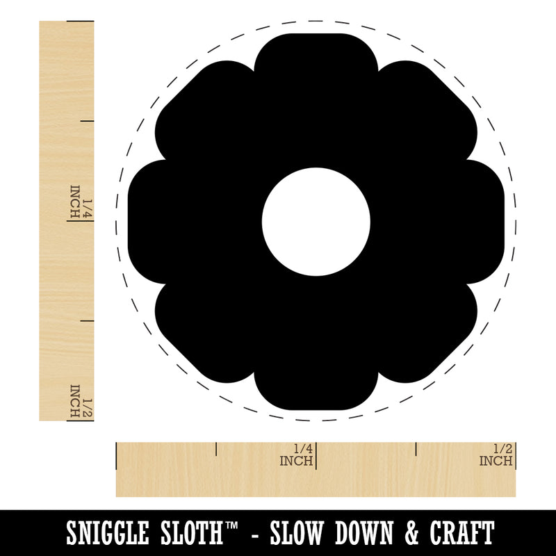 Flower Solid Self-Inking Rubber Stamp for Stamping Crafting Planners