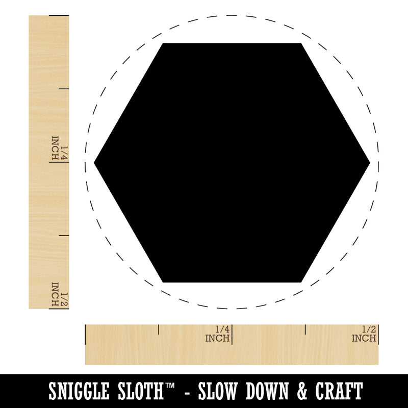 Hexagon Solid Self-Inking Rubber Stamp for Stamping Crafting Planners