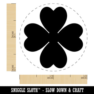 Four Leaf Clover Lucky Solid Self-Inking Rubber Stamp for Stamping Crafting Planners