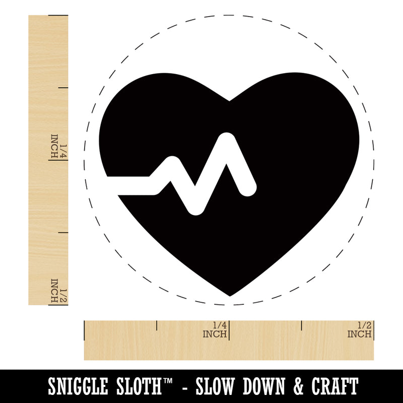 Heart Beat Self-Inking Rubber Stamp for Stamping Crafting Planners