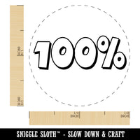 100 Percent Grade School Self-Inking Rubber Stamp for Stamping Crafting Planners