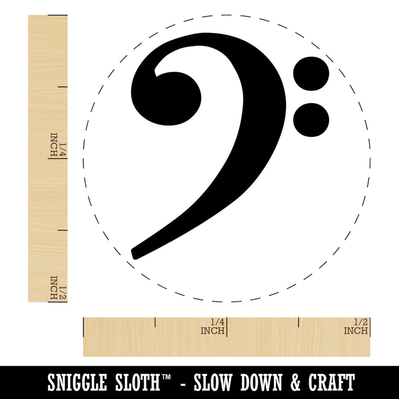 Bass Clef Music Self-Inking Rubber Stamp for Stamping Crafting Planners