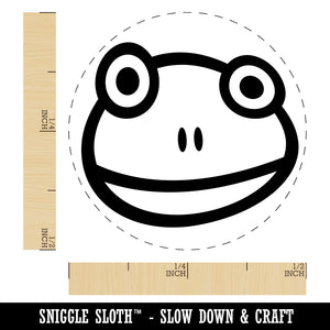 Cute Frog Face Self-Inking Rubber Stamp for Stamping Crafting Planners