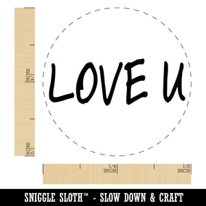 Love U You Text Self-Inking Rubber Stamp for Stamping Crafting Planners