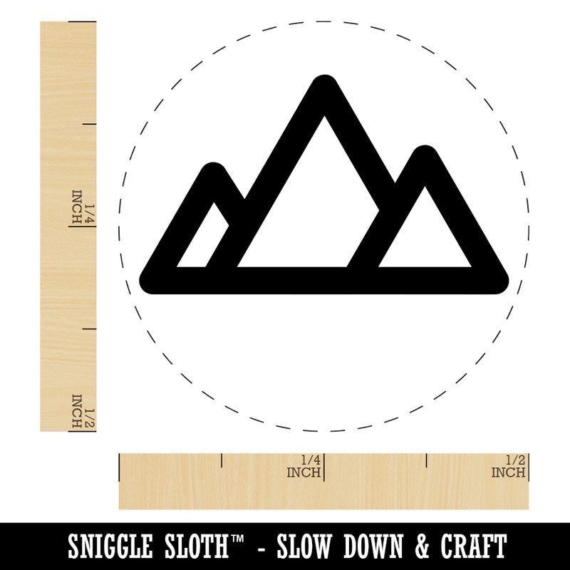 Mountain Range Self-Inking Rubber Stamp for Stamping Crafting Planners