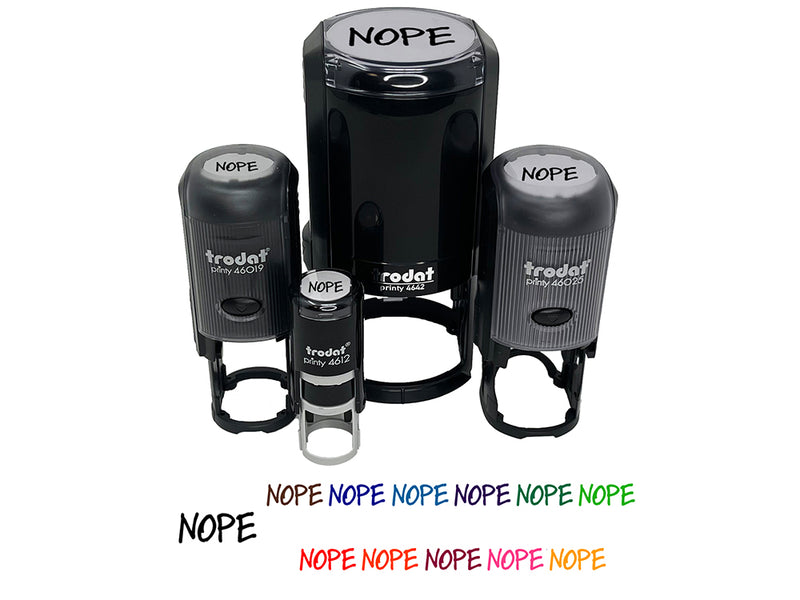 Nope Text Self-Inking Rubber Stamp for Stamping Crafting Planners