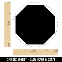 Octagon Solid Self-Inking Rubber Stamp for Stamping Crafting Planners