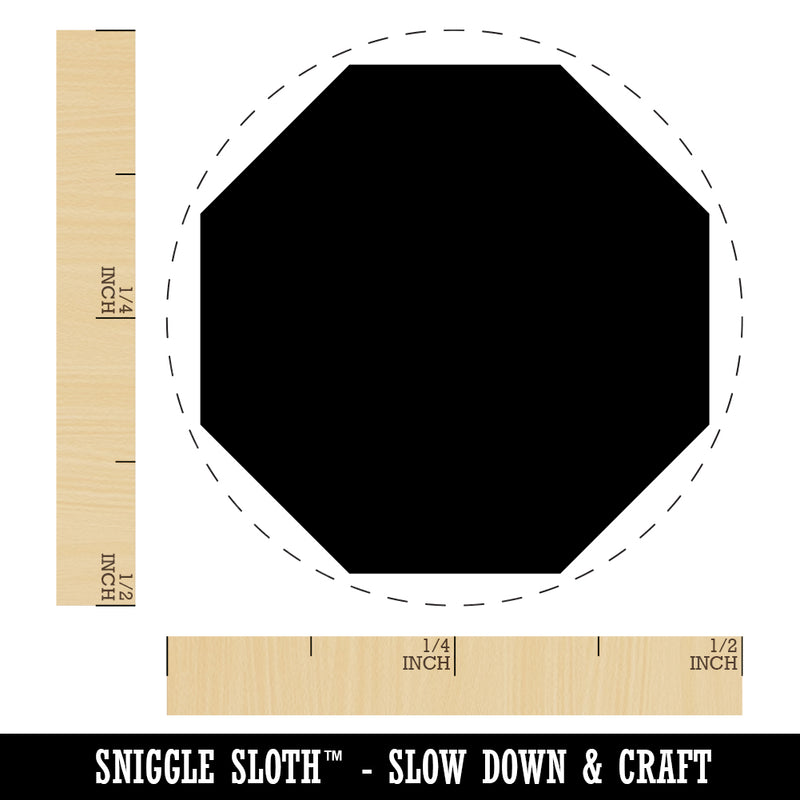 Octagon Solid Self-Inking Rubber Stamp for Stamping Crafting Planners