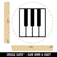 Piano Keys Music Self-Inking Rubber Stamp for Stamping Crafting Planners