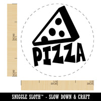 Pizza Slice with Text Self-Inking Rubber Stamp for Stamping Crafting Planners