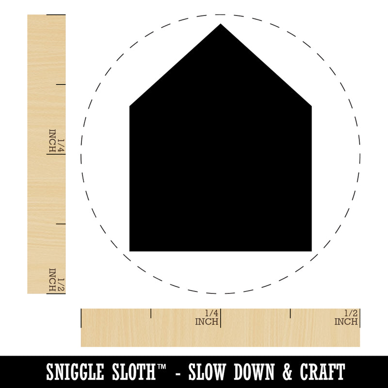 Simple House Solid Self-Inking Rubber Stamp for Stamping Crafting Planners