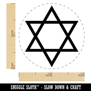 Star of David Jewish Self-Inking Rubber Stamp for Stamping Crafting Planners