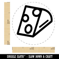 Wedge of Cheese Self-Inking Rubber Stamp for Stamping Crafting Planners