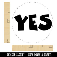 Yes Text Self-Inking Rubber Stamp for Stamping Crafting Planners