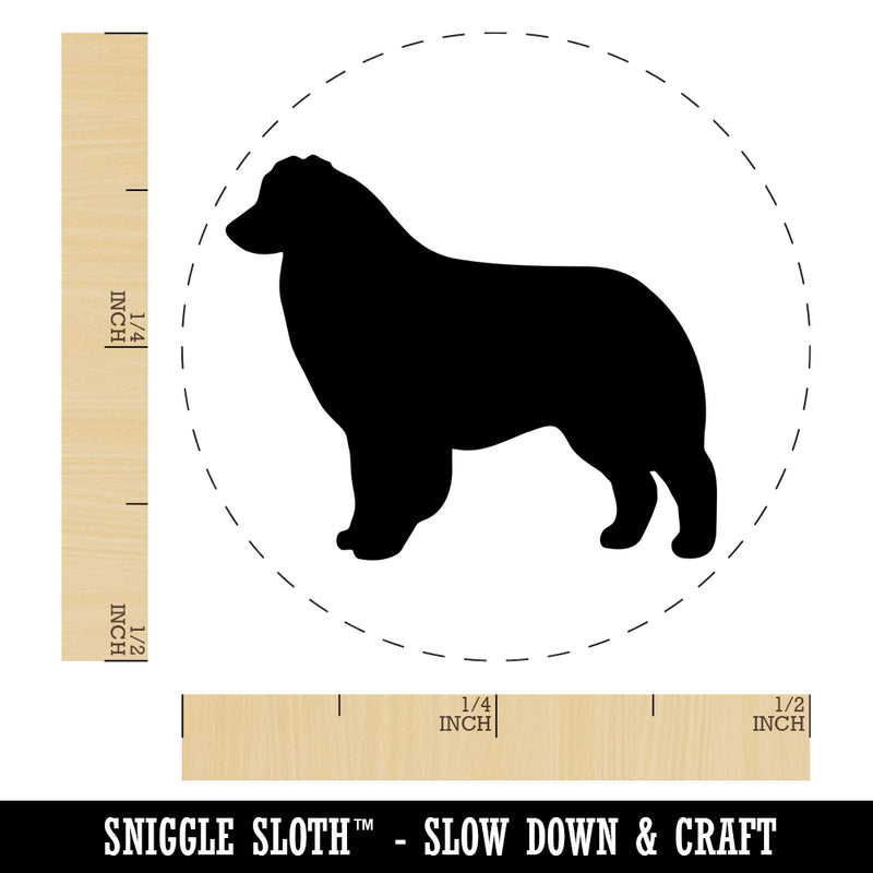 Australian Shepherd Dog Aussie Solid Self-Inking Rubber Stamp for Stamping Crafting Planners