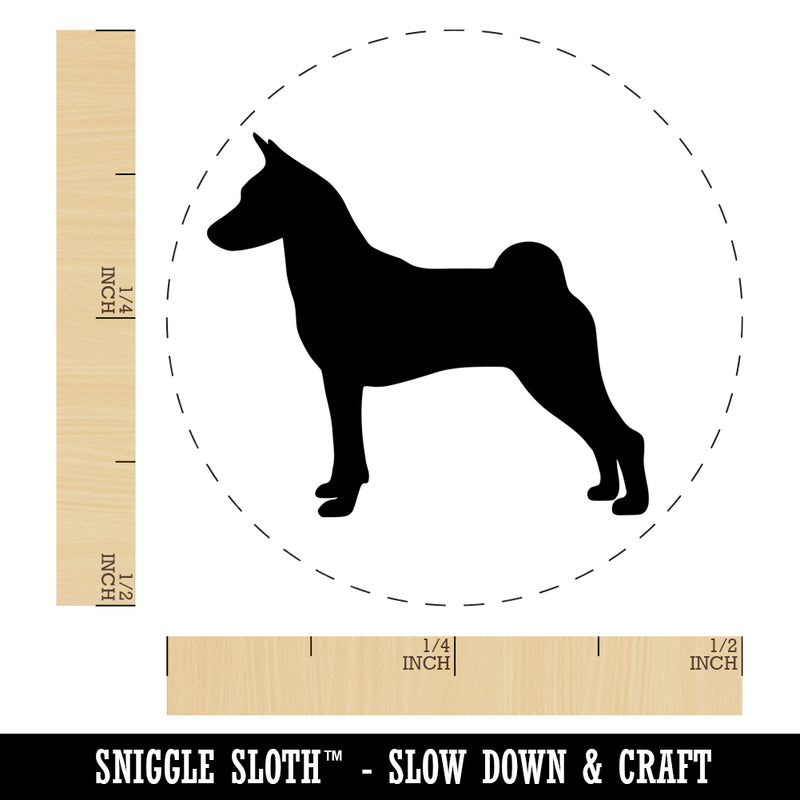 Basenji Dog Solid Self-Inking Rubber Stamp for Stamping Crafting Planners