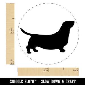 Basset Hound Dog Solid Self-Inking Rubber Stamp for Stamping Crafting Planners