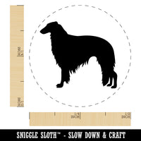 Borzoi Russian Wolfhound Dog Solid Self-Inking Rubber Stamp for Stamping Crafting Planners