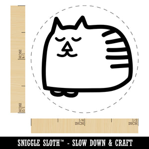 Cat Sleeping Doodle Self-Inking Rubber Stamp for Stamping Crafting Planners