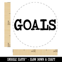 Goals Fun Text Self-Inking Rubber Stamp for Stamping Crafting Planners