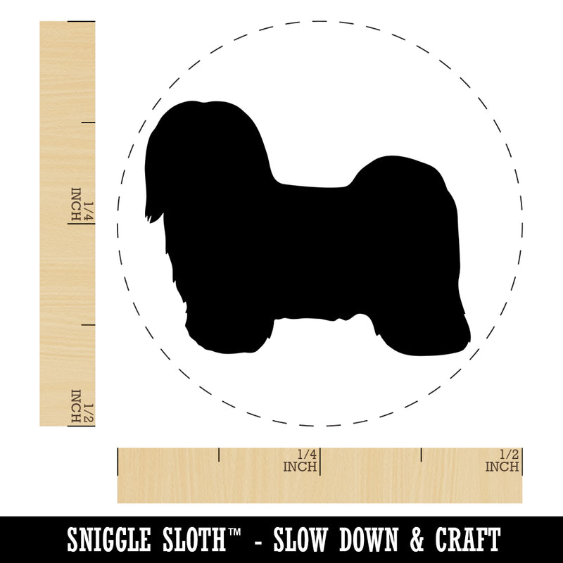 Havanese Dog Solid Self-Inking Rubber Stamp for Stamping Crafting Planners