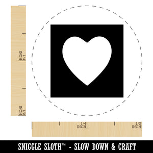 Heart In Box Self-Inking Rubber Stamp for Stamping Crafting Planners