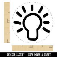 Light Bulb Idea Doodle Self-Inking Rubber Stamp for Stamping Crafting Planners