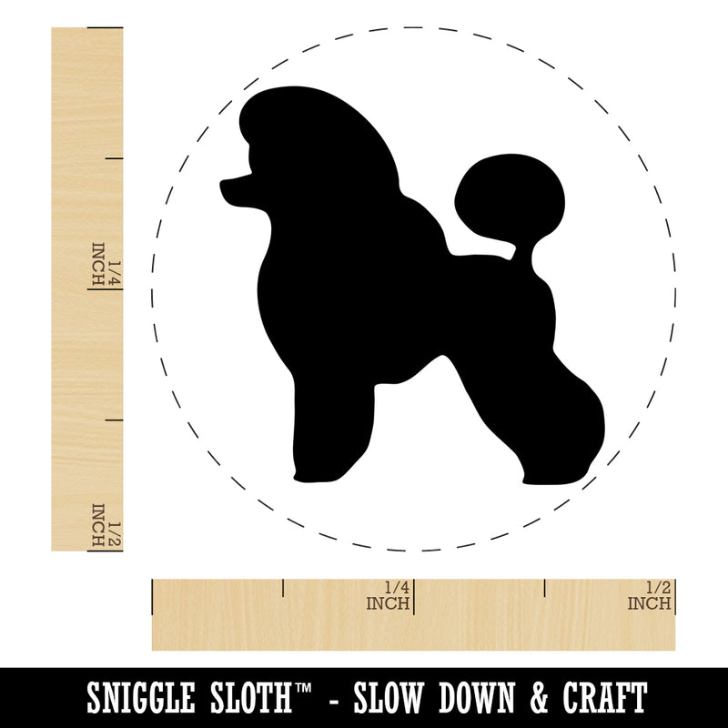 Miniature Poodle Dog Solid Self-Inking Rubber Stamp for Stamping Crafting Planners