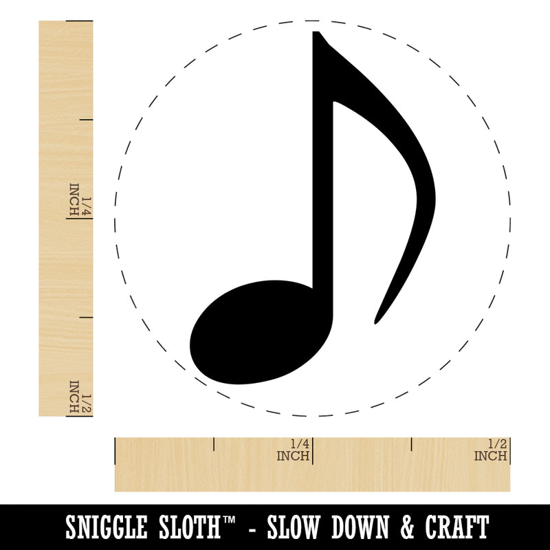 Music Eighth Note Self-Inking Rubber Stamp for Stamping Crafting Planners