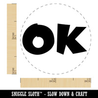 OK Okay Fun Text Self-Inking Rubber Stamp for Stamping Crafting Planners