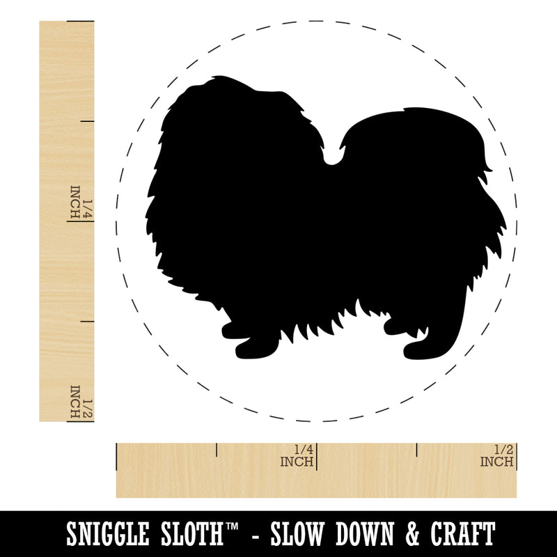 Pekingese Dog Solid Self-Inking Rubber Stamp for Stamping Crafting Planners