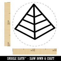 Pyramid Egypt Outline Self-Inking Rubber Stamp for Stamping Crafting Planners