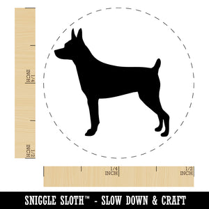 Rat Terrier Dog Solid Self-Inking Rubber Stamp for Stamping Crafting Planners