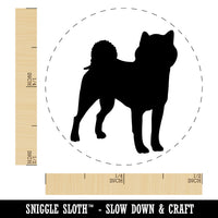 Shiba Inu Dog Solid Self-Inking Rubber Stamp for Stamping Crafting Planners